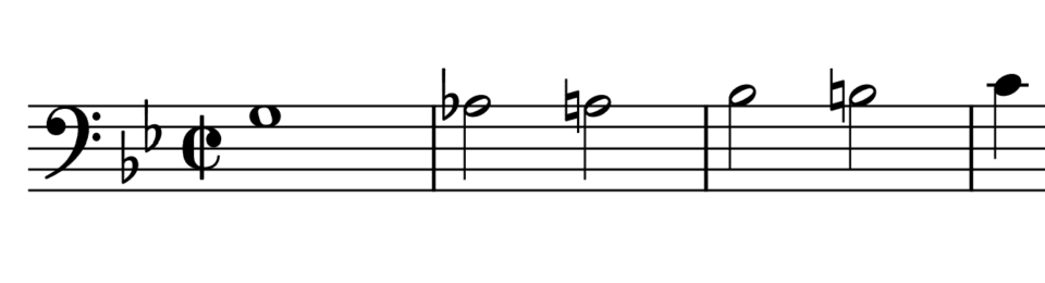Subject from Leonardo Leo's Partimento Fugue in C Minor