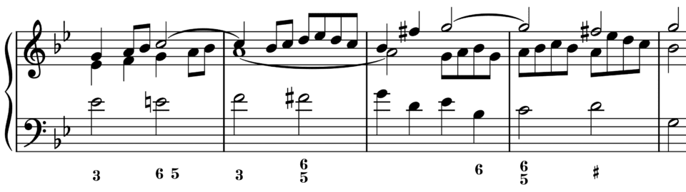 Contrapuntal and Advanced Realization of the previous example