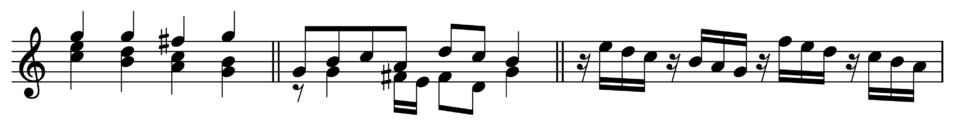 Harmony (Chords), Counterpoint (Melodies), Rhetoric (Figura Suspirans)